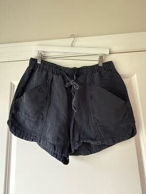 C&C California Linen Blend Shorts, Muted Navy, Size XL (fit more like Large)